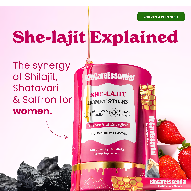 BioCareEssential Award winning SHE-lajit Honey Sticks