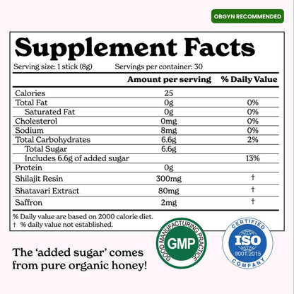BioCareEssential Award winning SHE-lajit Honey Sticks
